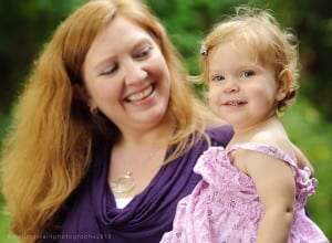 red head baby and mom