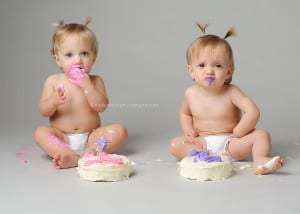 1 year cake smash with twins