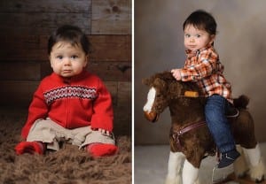 baby boy riding horse
