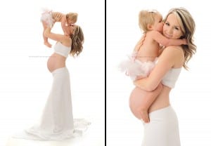 high key studio maternity photography
