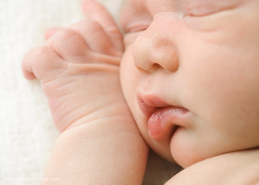 newborn baby macro lips