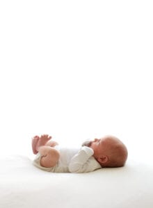 backlit newborn photo