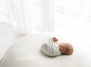 newborn photos on white