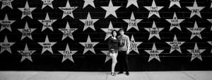 senior photos next to star wall at First Ave in Minneapolis MN