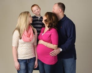 Maternity photo with family