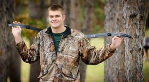 bow hunting photo high school senior