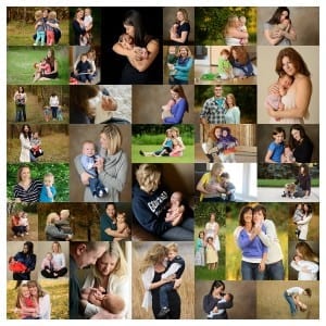 mother's day collage of mom and babies