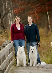 family photos with Samoyed dogs