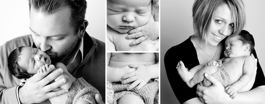 black and white newborn photography Minnesota