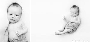 Simple black and white newborn photography MN