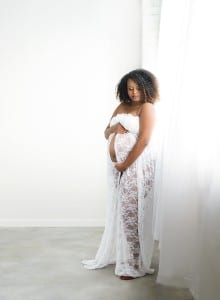 sew trendy white lace maternity dress