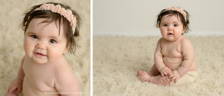 minneapolis baby photography six month sitter session