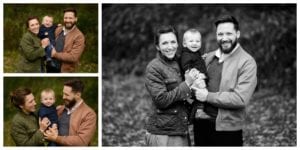 Fall family photos with toddler