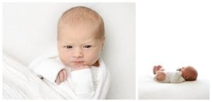 newborn white onesie photos