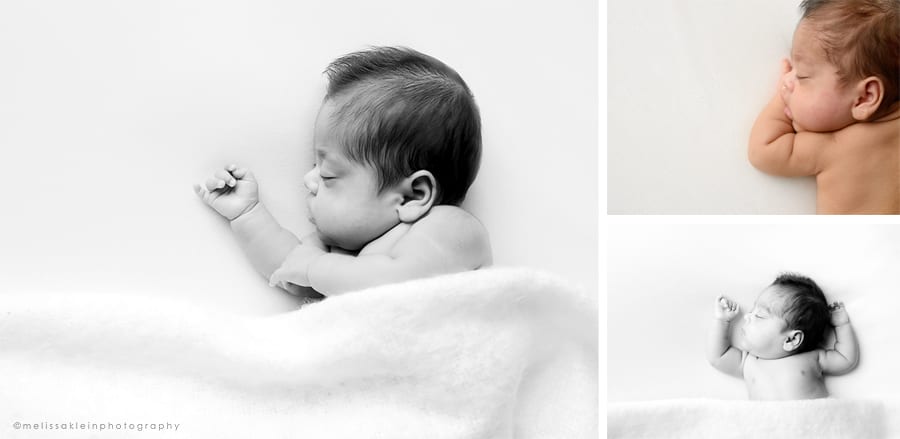 newborn photos on white