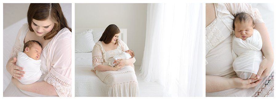 newborn photography with white studio