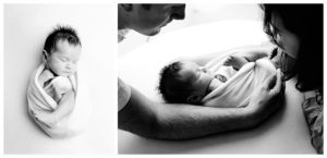 Twin Cities black and white studio newborn photographer