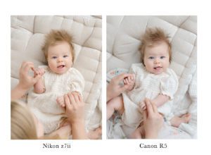 Nikon z7II vs Canon r5 photo comparisons with refined II edits and studio light