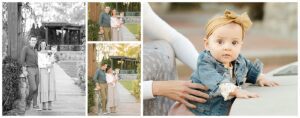 Fall family photos with mom and dad and baby girl at Millennium park in Plymouth