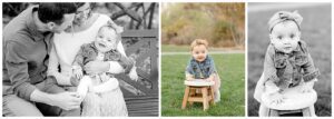 outdoor fall family photos in MN with 10 month old baby girl