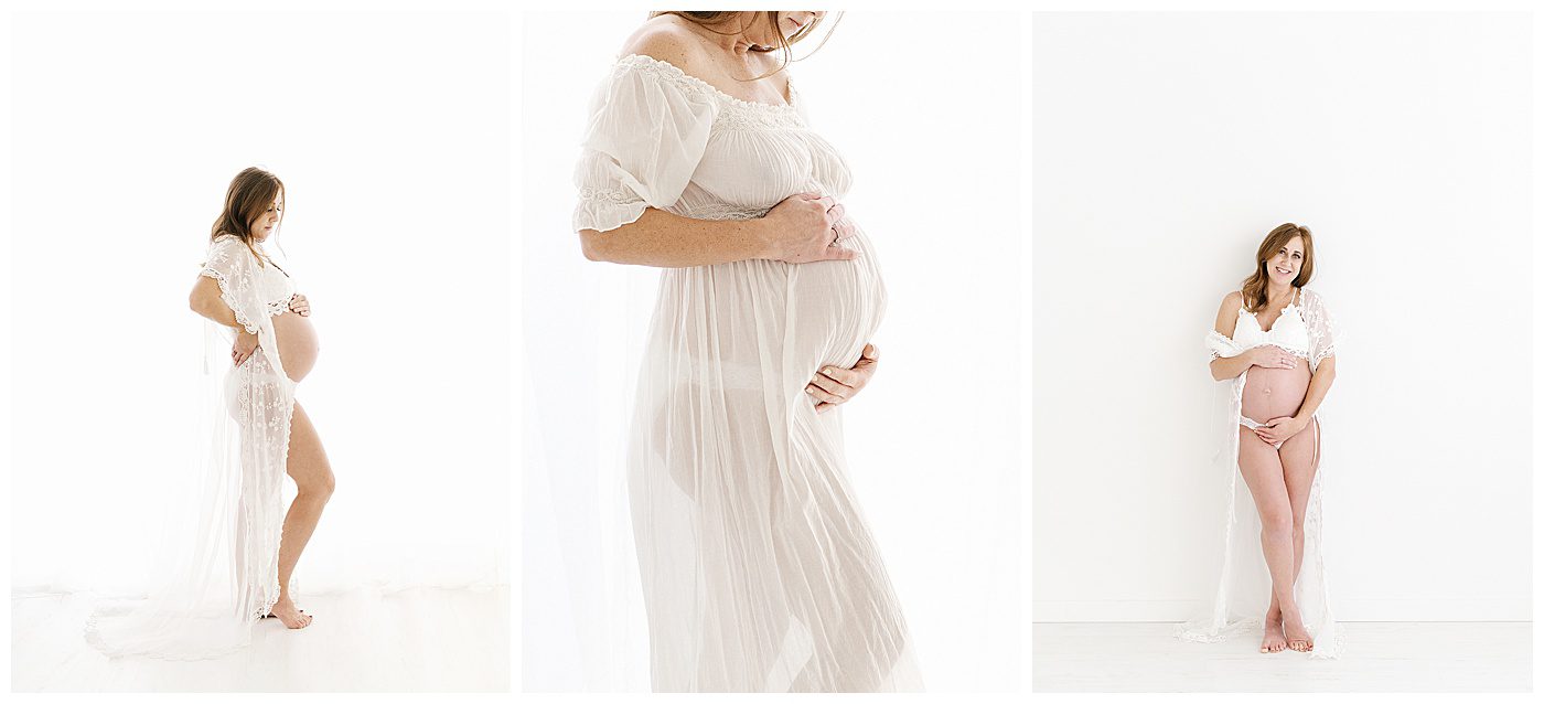 backlight boudoir minneapolis maternity photography on white