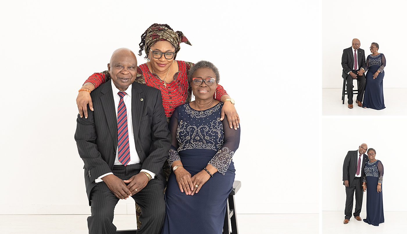 smaller groupings of extended family photos in Minneapolis photography studio