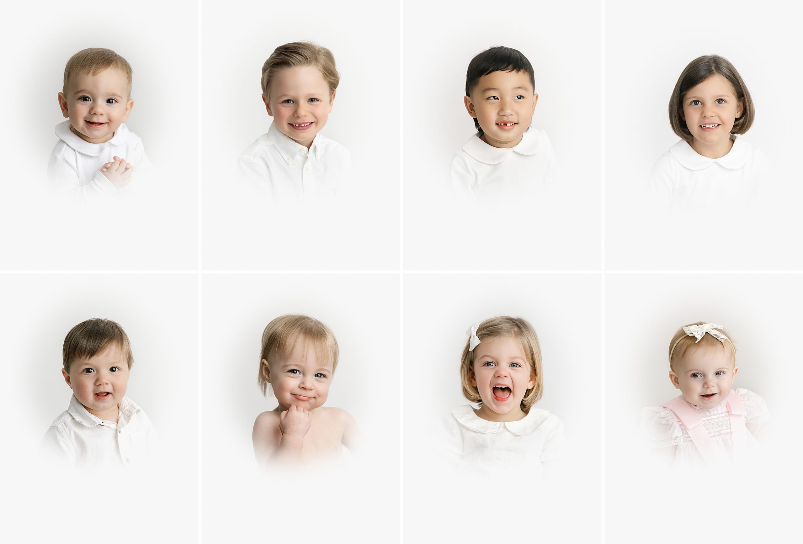 children's classic vintage heirloom portraits with white vignette in Minneapolis MN photography studio