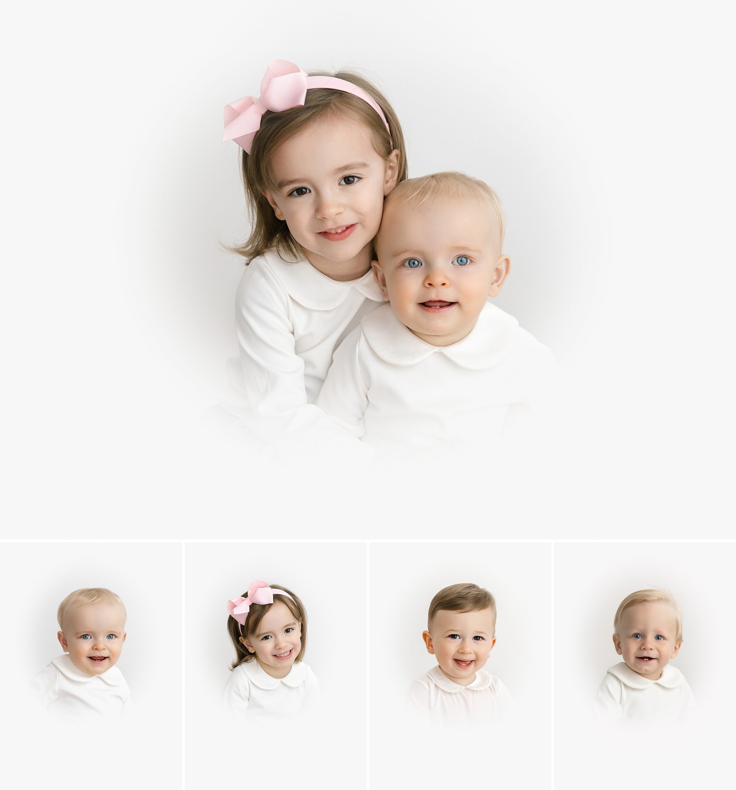 children's classic vintage heirloom portraits with white vignette in Minneapolis MN photography studio