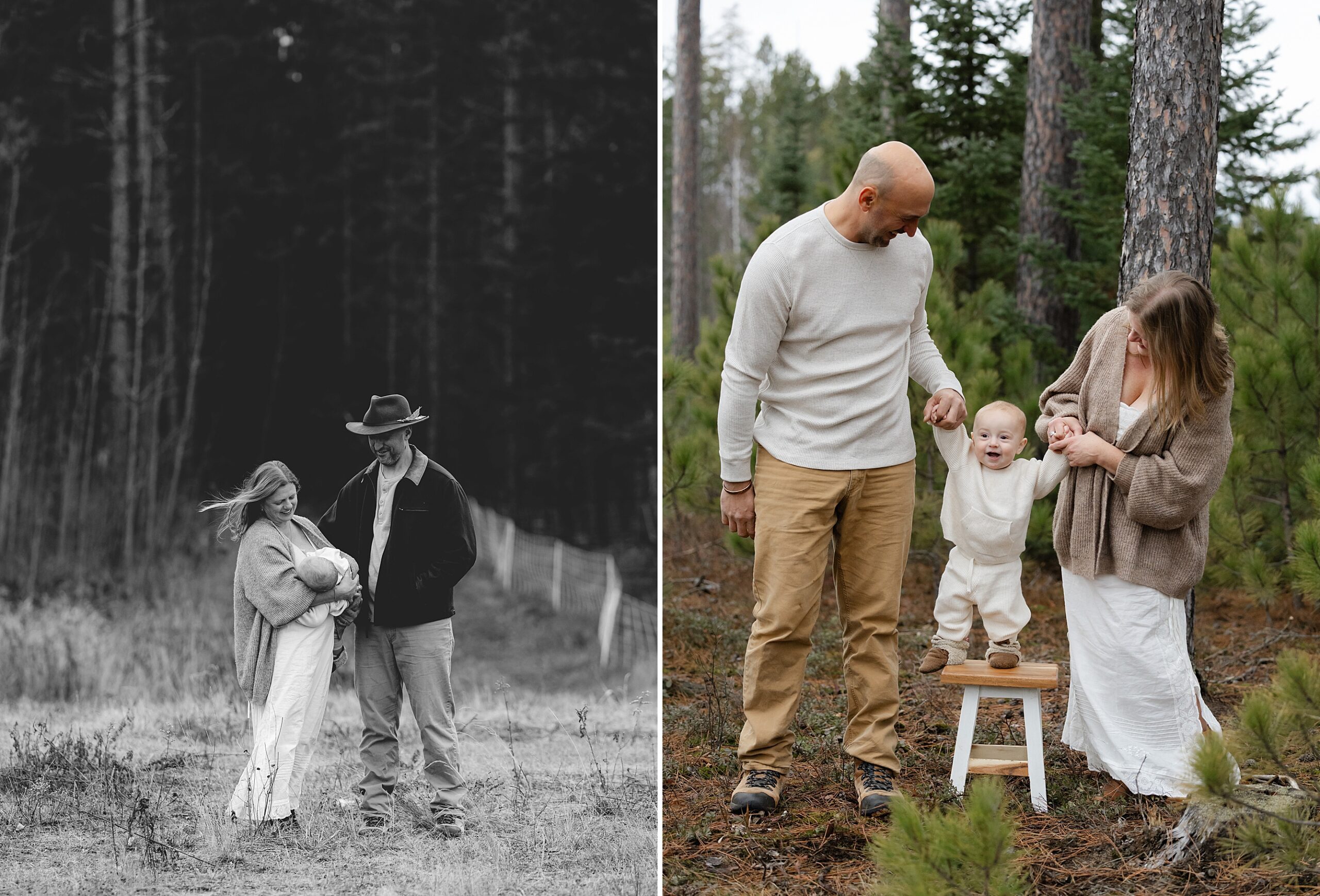 outdoor photos of mom and and dad with 10 month old baby