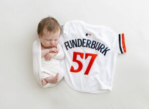 Baby Funderburk MN twins and Saint Paul Saints newborn jersey
